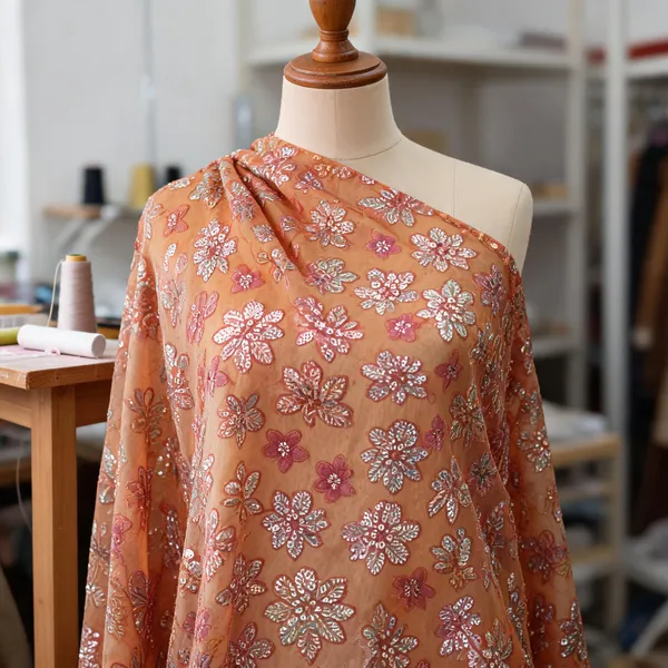 Light_Orange_Pink_Georgette_Fabrics_For_Women