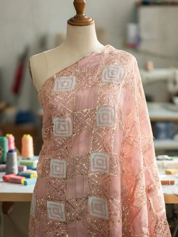 Light_Pink_Chanderi_Silk_Fabrics_For_Women