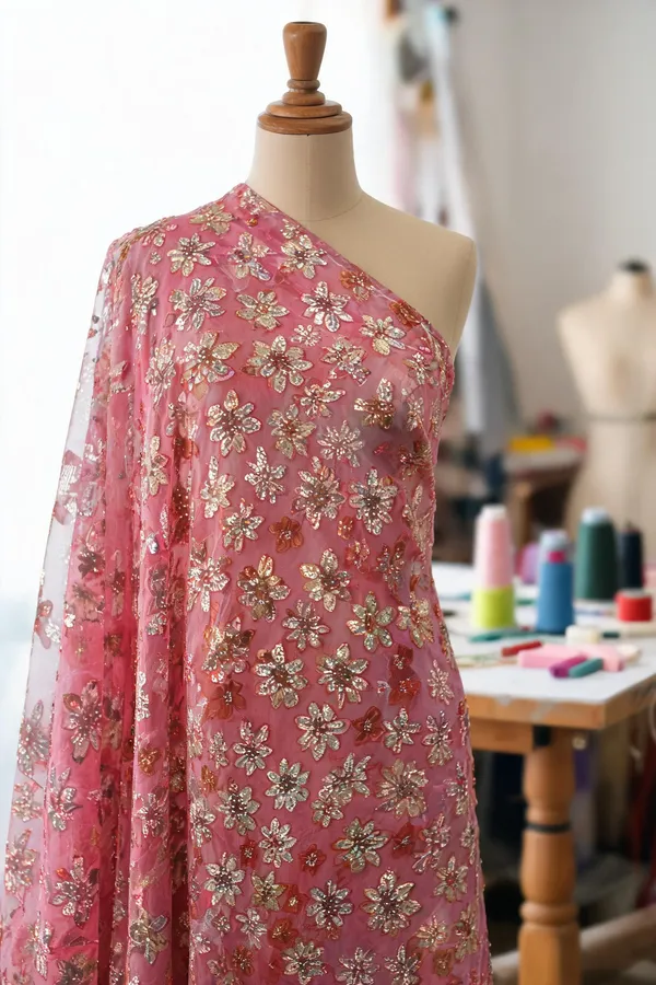 Pink_Georgette_Fabrics_For_Women