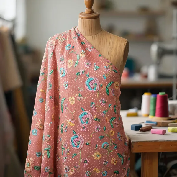 Coral_Pink_Georgette_Fabrics_For_Women