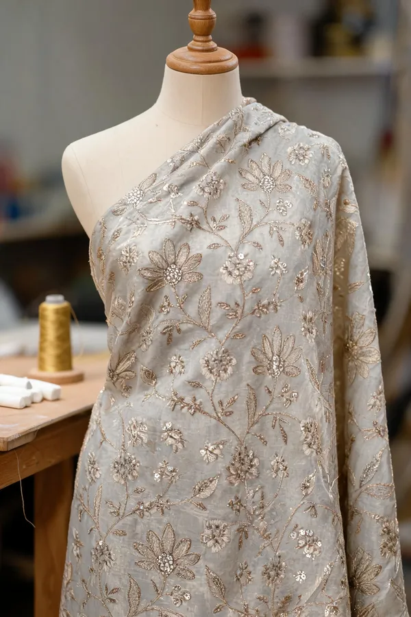 Ivory_Banarasi_Brocade_Fabrics_For_Women