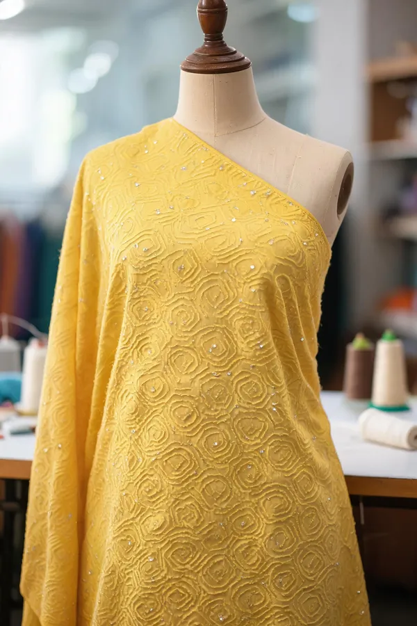Yellow_Chanderi_Silk_Fabrics_For_Women
