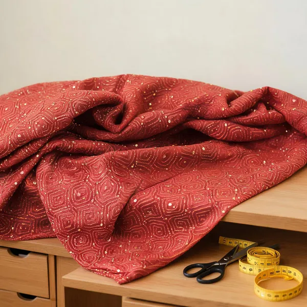 Red_Chanderi_Silk_Fabrics_For_Women