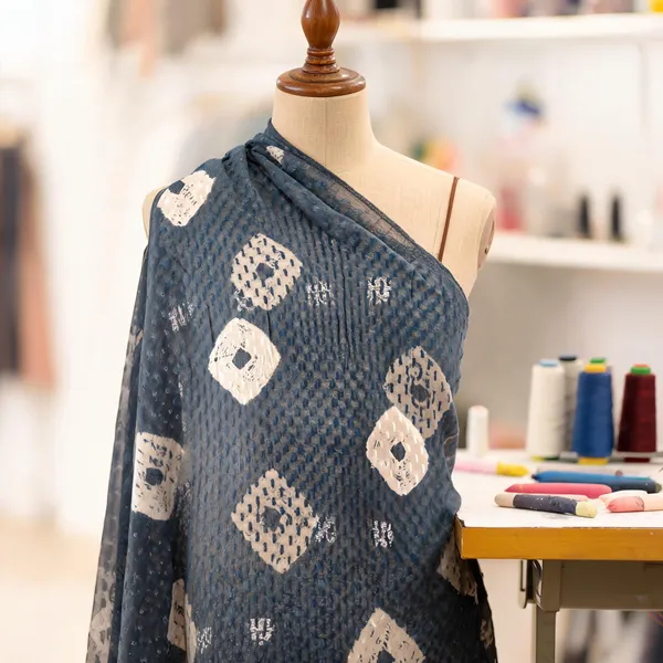 Indigo_Blue_Chiffon_Fabrics_For_Women