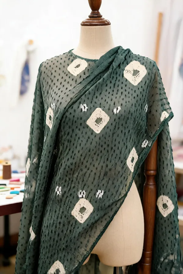 Emerald_Green_Chiffon_Fabrics_For_Women