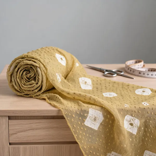 Ochre_And_Mustard_Yellow_Chiffon_Fabrics_For_Women
