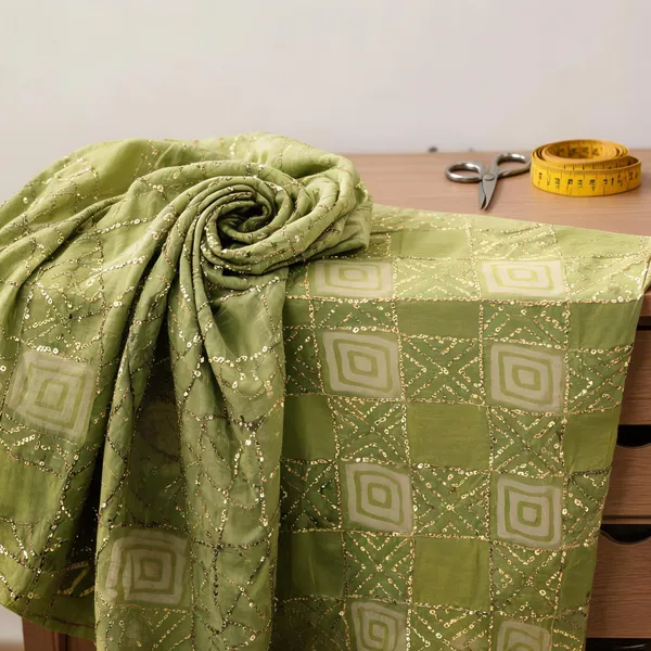 Pastel_Pistachio_Green_Chanderi_Silk_Fabrics_For_Women