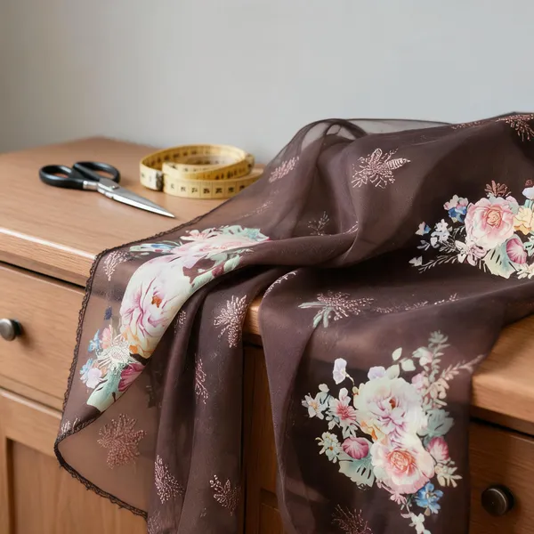 Burgundy_Organza_Fabrics_For_Women