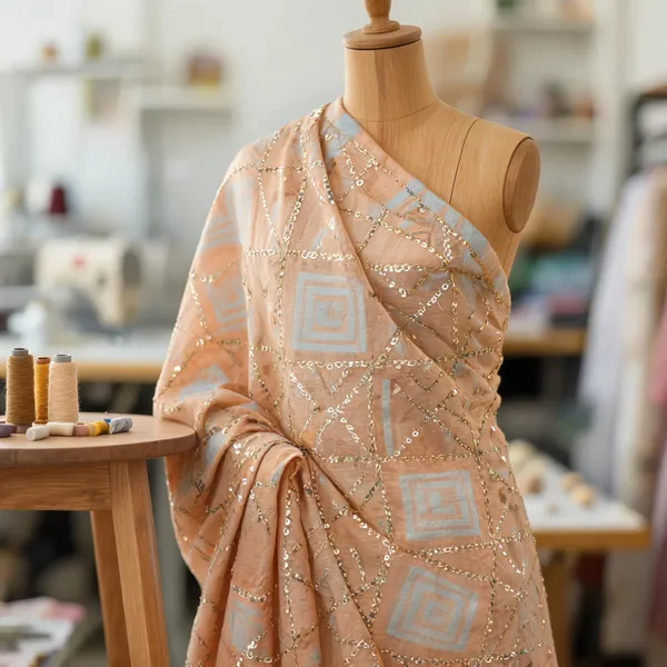 Soft_Peach_Chanderi_Silk_Fabrics_For_Women