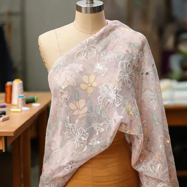 Blush_Pink_Organza_Fabrics_For_Women