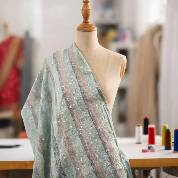 Pastel_Mint_And_Muted_Grey-Beige_Viscose_Fabrics_For_Women