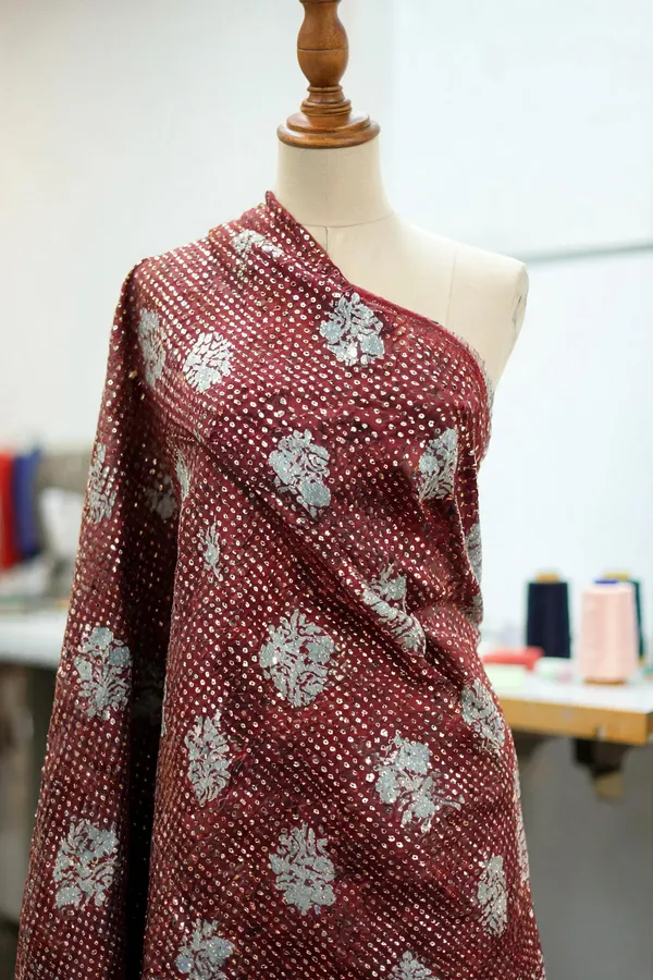 Maroon_Mul_Silk_Fabrics_For_Women