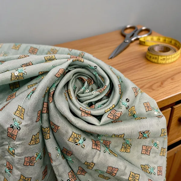 Sea_Green_Mul_Silk_Fabrics_For_Women