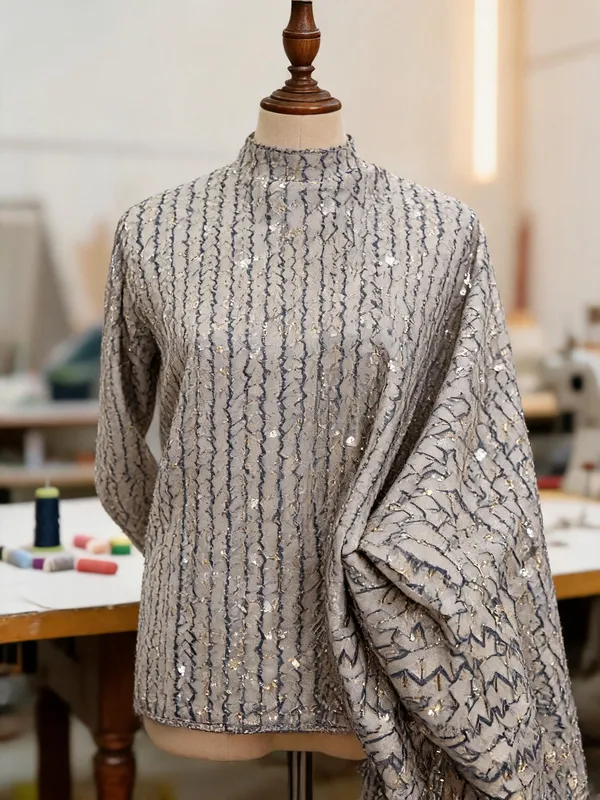 Light_Grey_Chanderi_Silk_Fabrics_For_Women