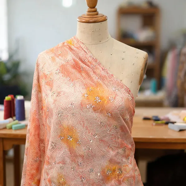 Peach_Mul_Silk_Fabrics_For_Women