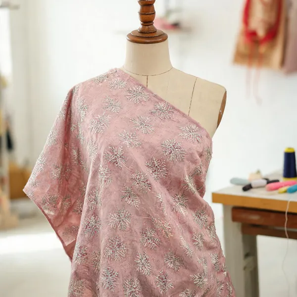 Pink_Slub_Silk_Fabrics_For_Women
