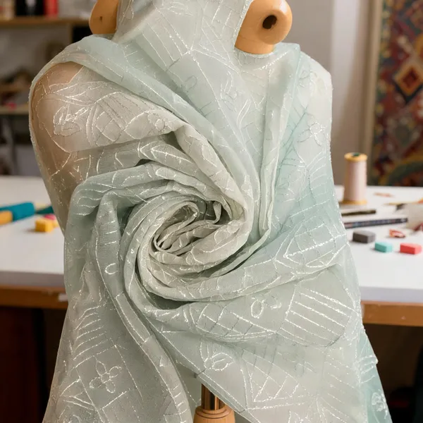 Sage_Green_Organza_Fabrics_For_Women