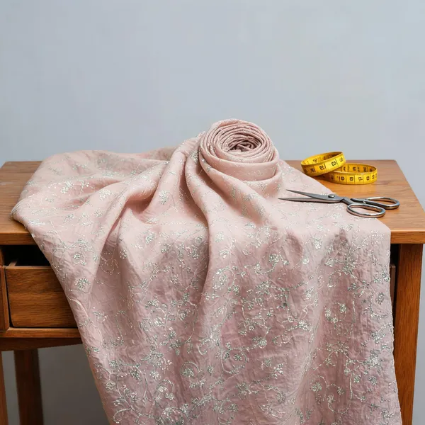 Pink_Slub_Silk_Fabrics_For_Women