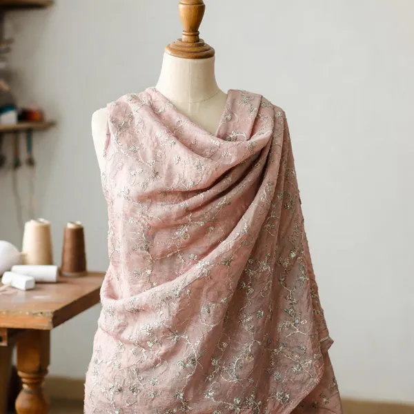 Pink_Slub_Silk_Fabrics_For_Women