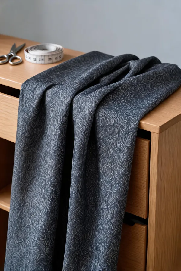 Dark_Blue_Artificial_Raw_Silk_Fabrics_For_Women