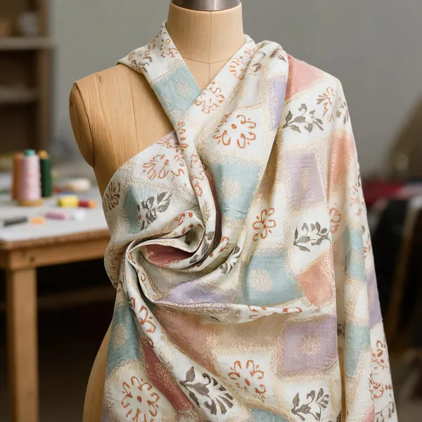 Pastel_Green_And_Peach_Viscose_Fabrics_For_Women