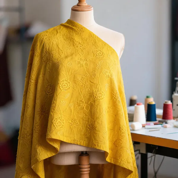 Yellow_Slub_Silk_Fabrics_For_Women