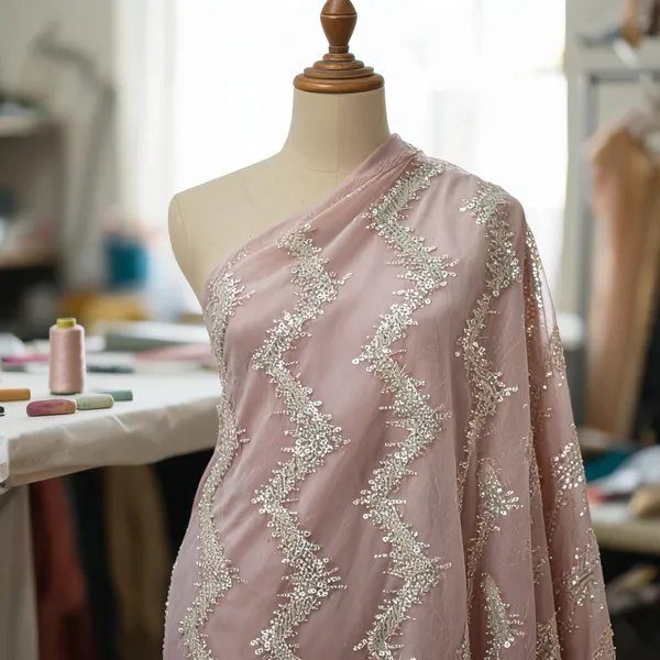 Light_Pink_Viscose_Organza_Fabrics_For_Women