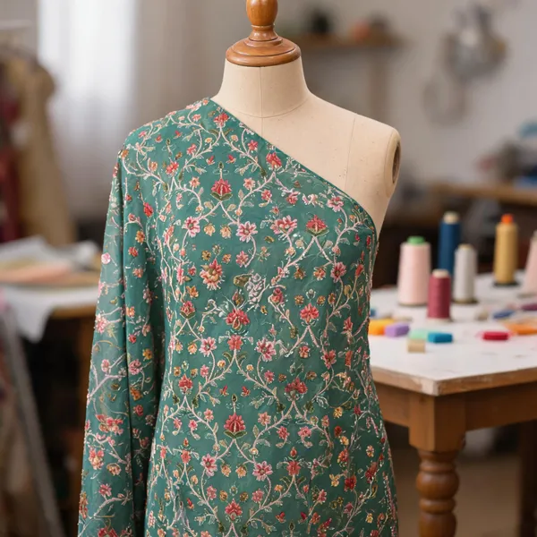 Deep_Sea_Green_Georgette_Fabrics_For_Women