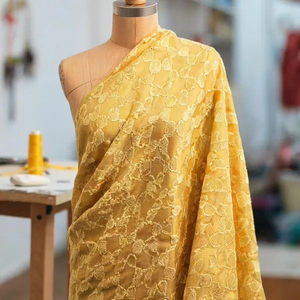 Mustard_Yellow_Chanderi_Silk_Fabrics_For_Women