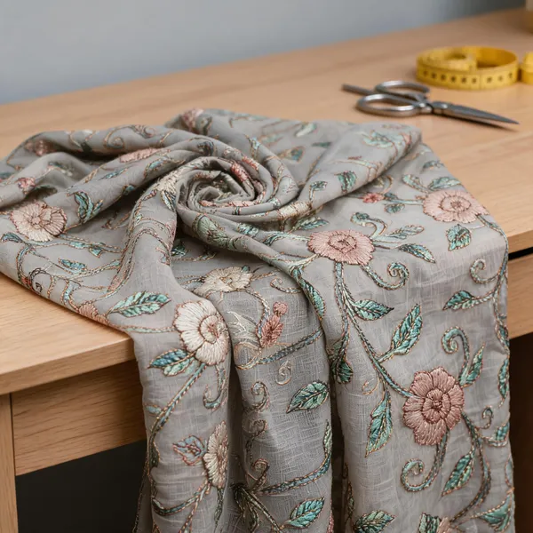 Taupe_Grey_Chanderi_Silk_Fabrics_For_Women