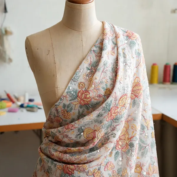 Coral_Pink_Chanderi_Silk_Fabrics_For_Women