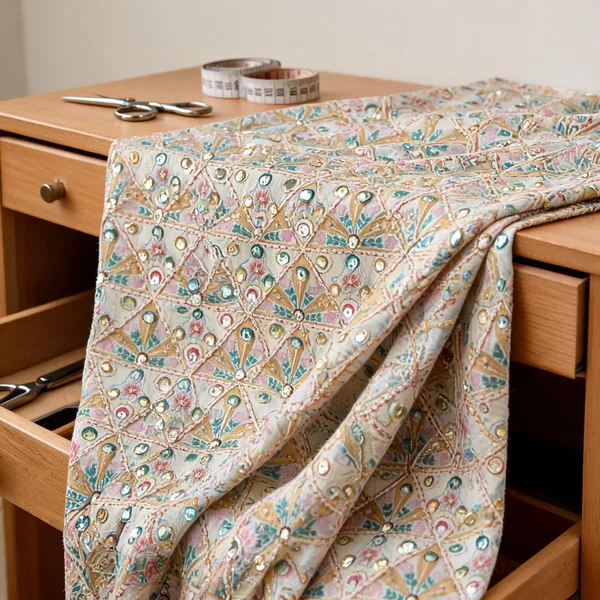 Peach_Slub_Silk_Fabrics_For_Women