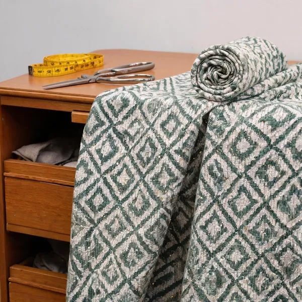 Green_And_Off_White_Linen_Fabrics_For_Women