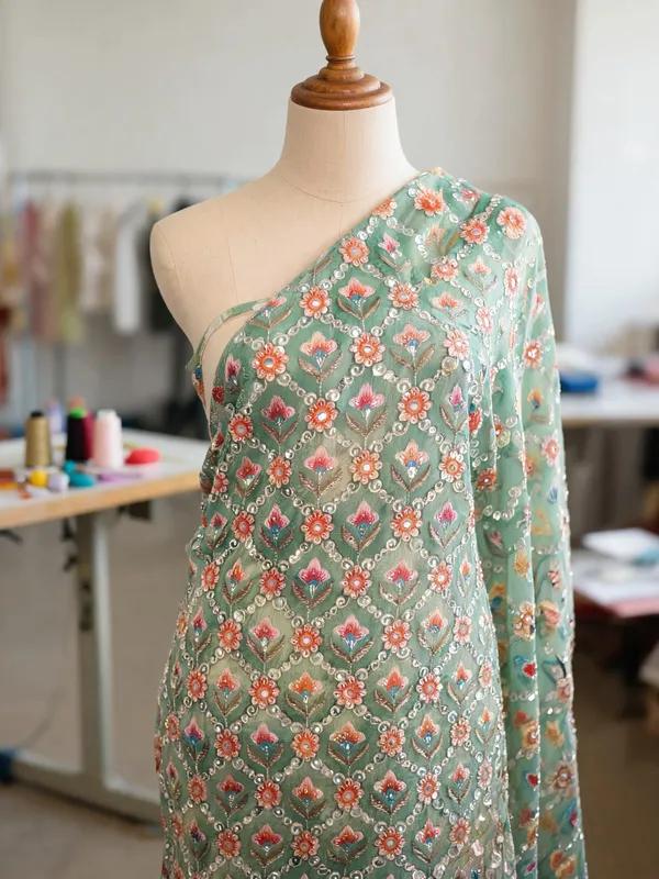 Mint_Green_Pure_Viscose_Georgette_Fabrics_For_Women