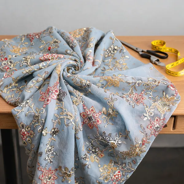 Powder_Blue_Chinon_Chiffon_Fabrics_For_Women