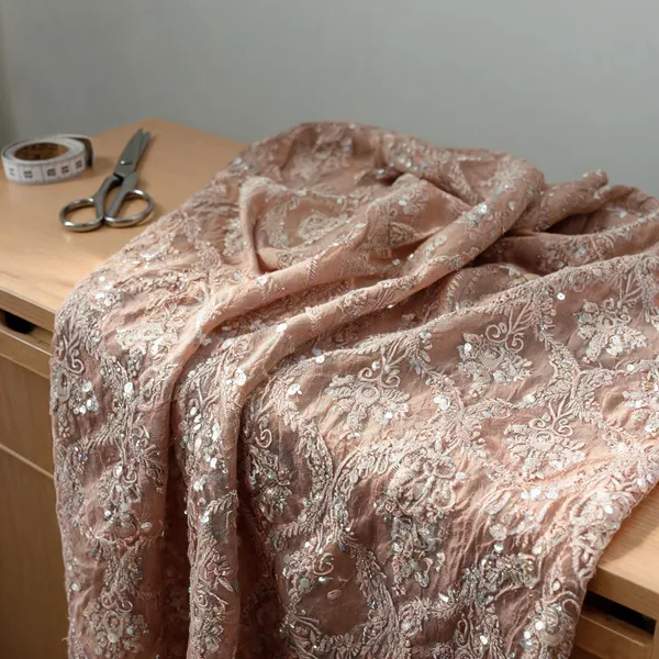 Soft_Rose_Pink_Slub_Silk_Fabrics_For_Women
