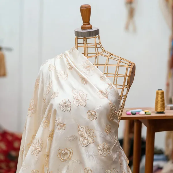 Off_White_And_Gold_Silk_Fabrics_For_Women