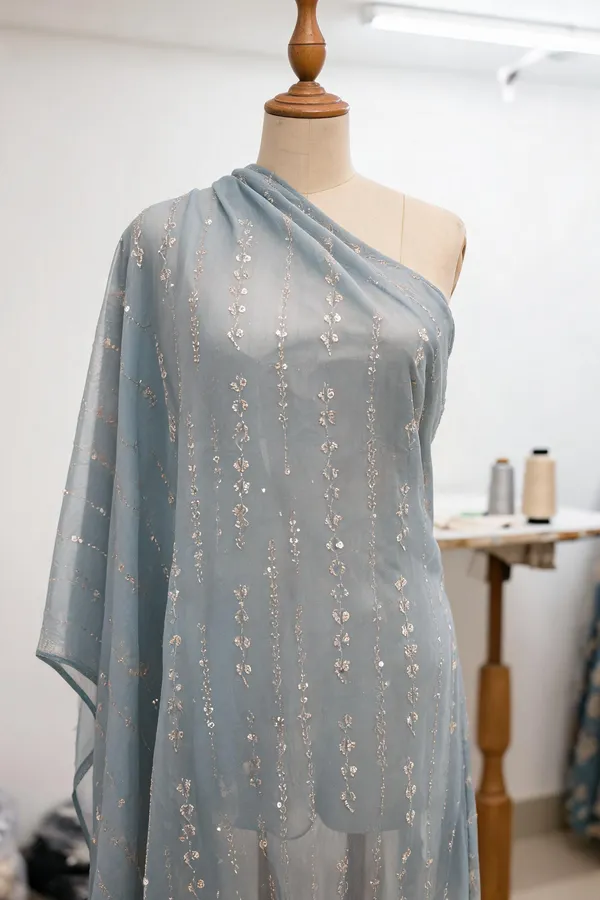 Powder_Blue_Georgette_Fabrics_For_Women