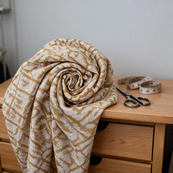 Mustard_Yellow_And_Off_White_Linen_Fabrics_For_Women