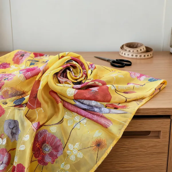 Mustard_Yellow_Organza_Fabrics_For_Women