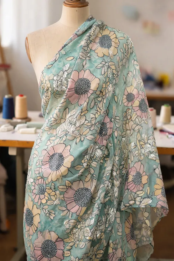 Mint_Green_Organza_Fabrics_For_Women