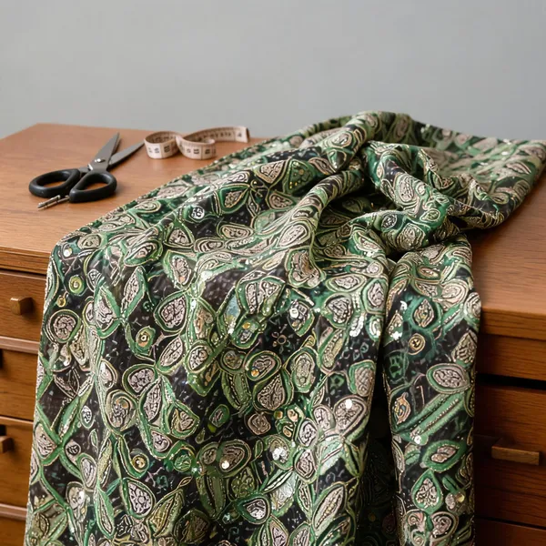 Green_Pure_Viscose_Georgette_Fabrics_For_Women