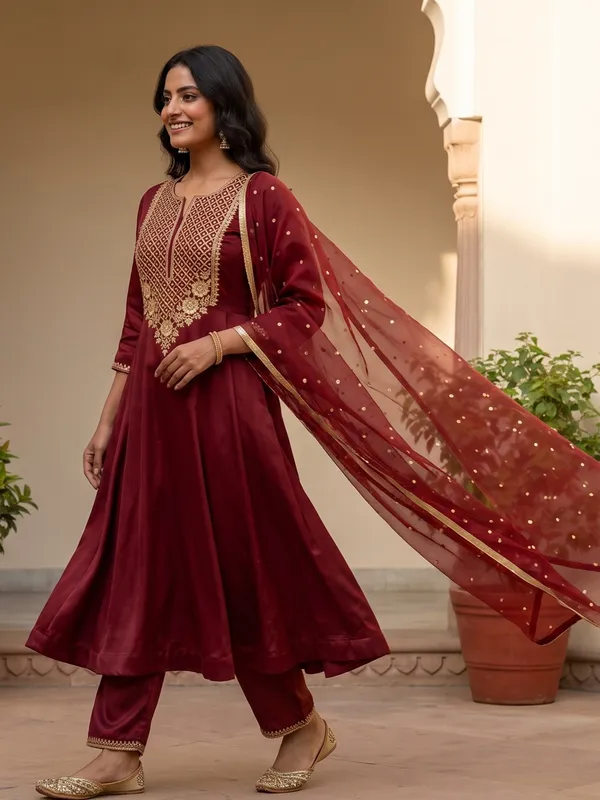 The_Amer_Solid_Satin_Anarkali_Suit