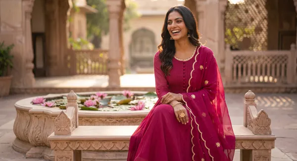 The_Lotus_Magenta_Anarkali_Suit_Set