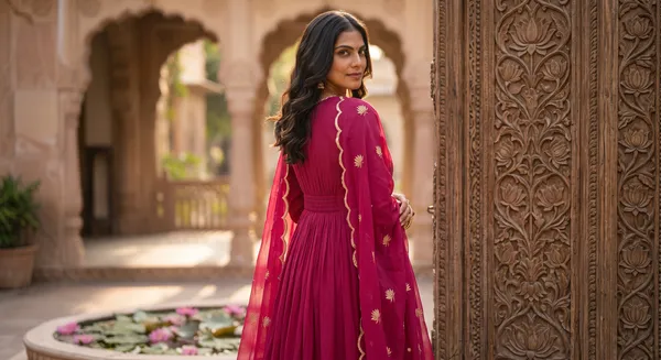 The_Lotus_Magenta_Anarkali_Suit_Set