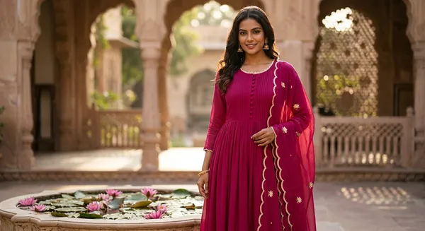 The_Lotus_Magenta_Anarkali_Suit_Set