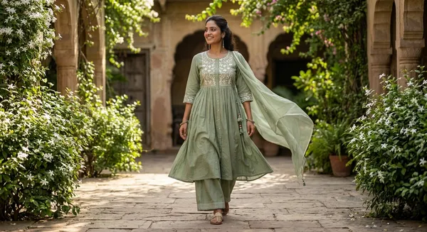 The_Willow_Jasmine_Empire_Cut_Flounce_Kurta_Set