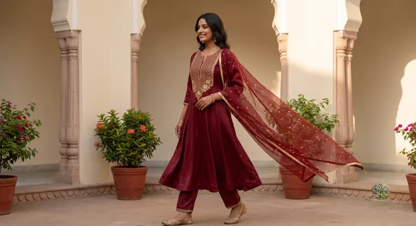 The_Amer_Solid_Satin_Anarkali_Suit