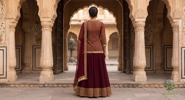The_Mewar_Sheer_Embroidered_Georgette_Lehenga_Set