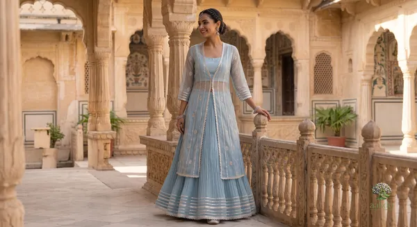The_Chandni_Sheer_Silver_Gota_Lehenga_Set